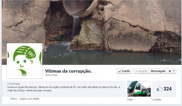 Pgina no Facebook prope manifestos em obras da Copa
