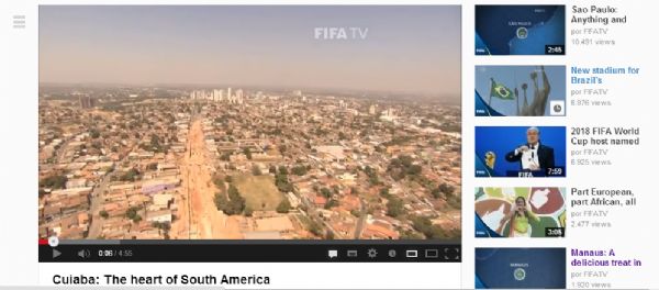 FIFA TV divulga Arena Pantanal e belezas de Mato Grosso