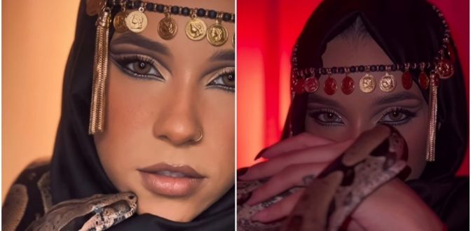 Influenciadora de Cuiab usa jiboia de quase 2 metros e viraliza com trend Asoka Makeup