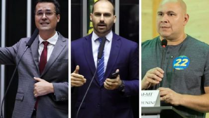 Deltan e Eduardo Bolsonaro reforam candidatura de Abilio e Vnia em Cuiab