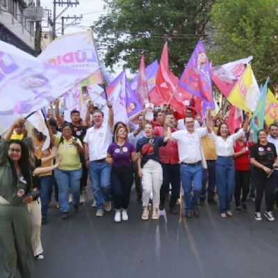 Em ato com ministro Fvaro, Ldio recebe apoio nas ruas e apresenta propostas