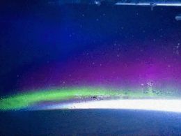 Nasa divulga imagens da aurora boreal vista do espao