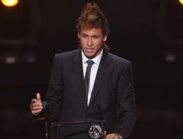 Neymar durante a cerimnia do Fifa Gala, em Zurique