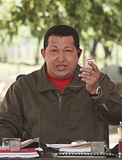 O presidente Hugo Chvez durante programa semanal 