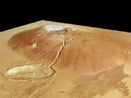 Sonda europeia fotografa dupla de vulces em Marte