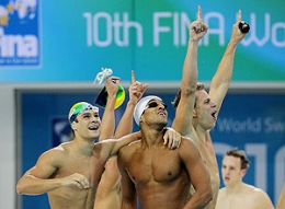 Com Cielo, Brasil leva o bronze no revezamento 4 x 100 m livre no Mundial de piscina curta