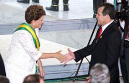 Silval na posse de Dilma em janeiro deste ano