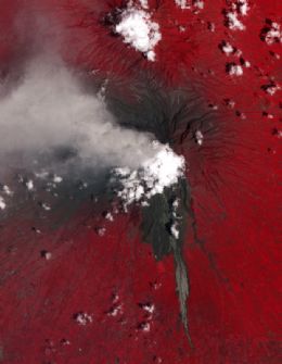 Nasa divulga imagem de satlite da atividade de vulco na Indonsia