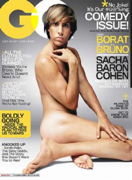 Comediante Sacha Baron Cohen aparece nu em capa de revista