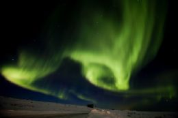Foto registra aurora boreal no norte da Noruega