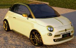 Fiat 500 recebe acabamento de ouro