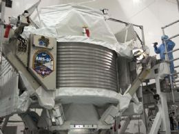 Detector de partculas  instalado na Estao Espacial Internacional