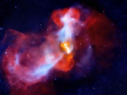 Fotografia mostra 'erupo' em galxia a 50 milhes de anos-luz