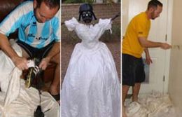 Para se vingar da ex, homem mostra 101 formas de usar vestido de noiva