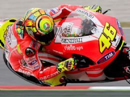 Com moto nova, Rossi faz o segundo tempo na Holanda