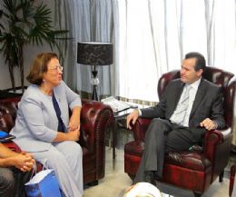Ministra da Pesca e Aquicultura, Ideli Salvatti, em reunio com o governador Silval Barbosa nesta 5