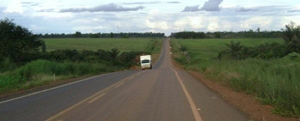 Rodovia que leva a Unio do Sul: agricultores esperam pavimentao completa