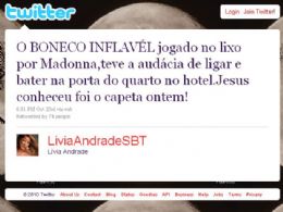 Lvia Andrade detona Jesus Luz no Twitter e o chama de babaca