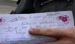 Mulher anuncia assalto a banco por meio de carta, em Vitria