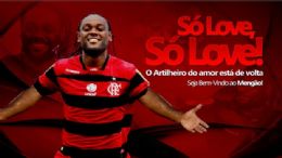 Site do Flamengo estampa a contratao de Vagner Love