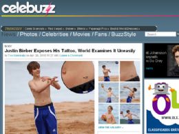 Site mostra tatuagem discreta de Justin Bieber