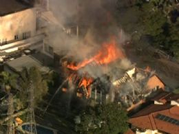 Incndio atinge imvel em bairro nobre de SP