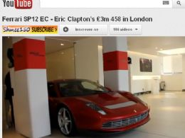 Ferrari feita exclusivamente para Eric Clapton  flagrada em Londres
