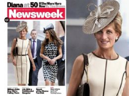Revista simula foto de encontro entre princesa Diana e Kate Middleton