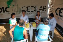 Todo o primeiro sbado do ms os laboratrios Cedic e Cedilab realizam exames de glicose gratuitamente no Parque Me Bonifcia