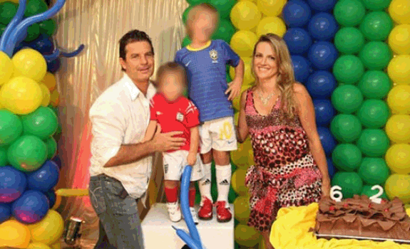 Ana Alice Moreira Melo e Djalma Brugnara Veloso tinham dois filhos