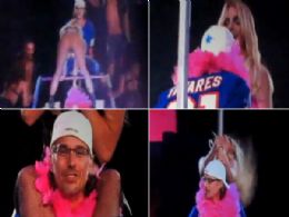 Britney Spears faz pole dance para o namorado no palco
