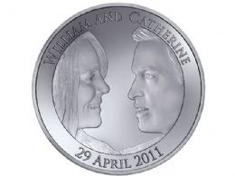Lanada moeda comemorativa ao casamento do Prncipe William e Kate Middleton