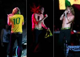 Guns N' Roses: Sebastian Bach veste camisa do Brasil e aquece pblico do Rio