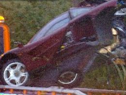 Veja imagem do carro destrudo de Mr. Bean aps acidente