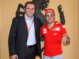 Felipe Massa,  direita, com Stefano Domenicali