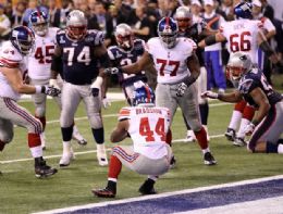 Com touchdown 'sentado', NY Giants volta a bater o Patriots