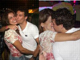 Nvea Stelmann e Elano beijam muito em baile de carnaval do Rio Janeiro