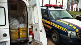 Ambulncia  apreendida transportando lixo hospitalar em SE
