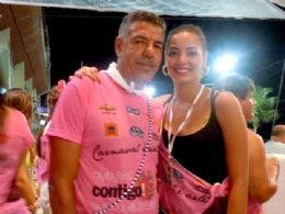 Toninho Cerezo curte Carnaval ao lado da filha Luana