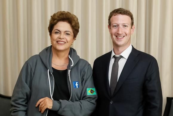 Presidenta Dilma Rousseff durante encontro com presidente do Facebook, Mark Zuckerberg