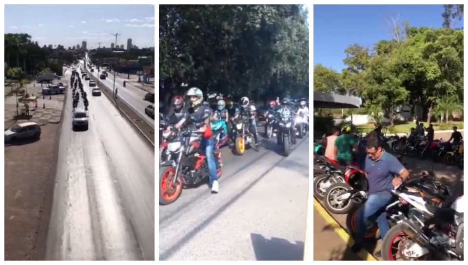 Motociclistas participam de cortejo fnebre em homenagem a jovem morto no Manso