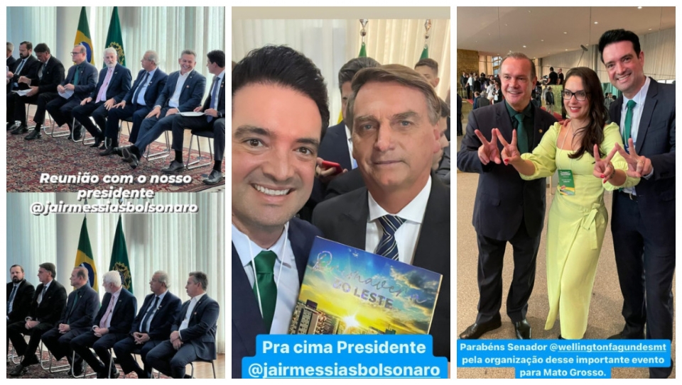 Governador, senadores, prefeitos, secretrios e produtores rurais de MT se renem com Bolsonaro no Alvorada e reforam apoio