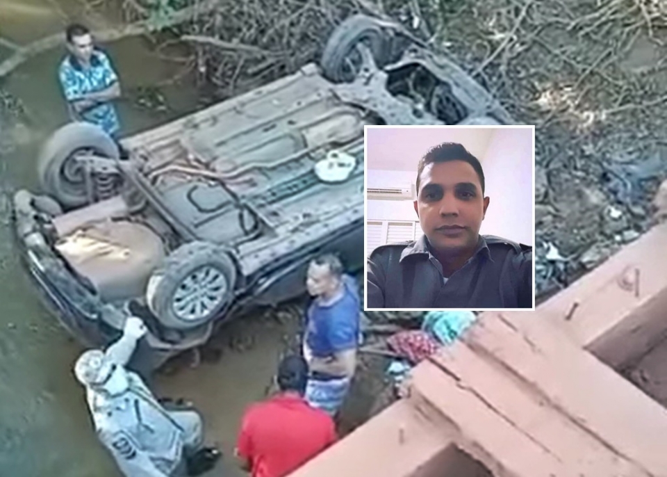 Soldado da PM morre aps carro cair de ponte de madeira sobre crrego