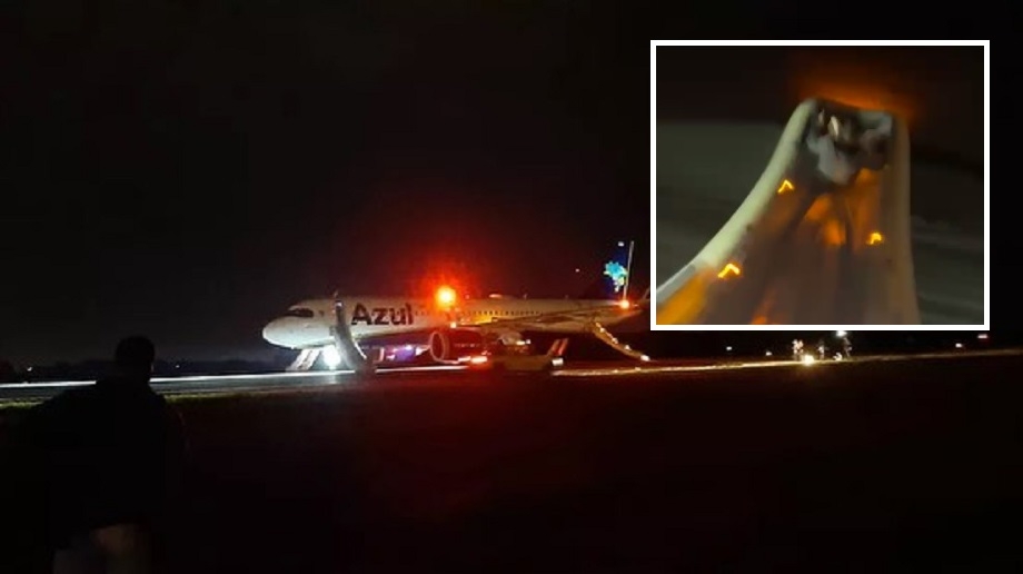 Vdeo mostra desespero de passageiros dentro de aeronave da Azul  em evacuao aps pane na decolagem