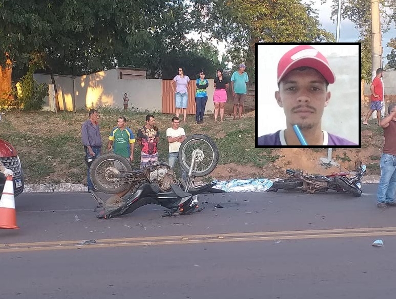 Jovem de 23 anos morre em coliso entre duas motocicletas