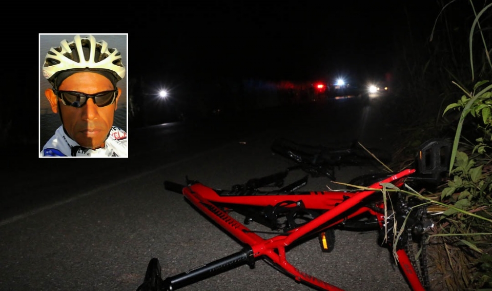 Ciclista morre aps ser atropelado por carro em rodovia em MT