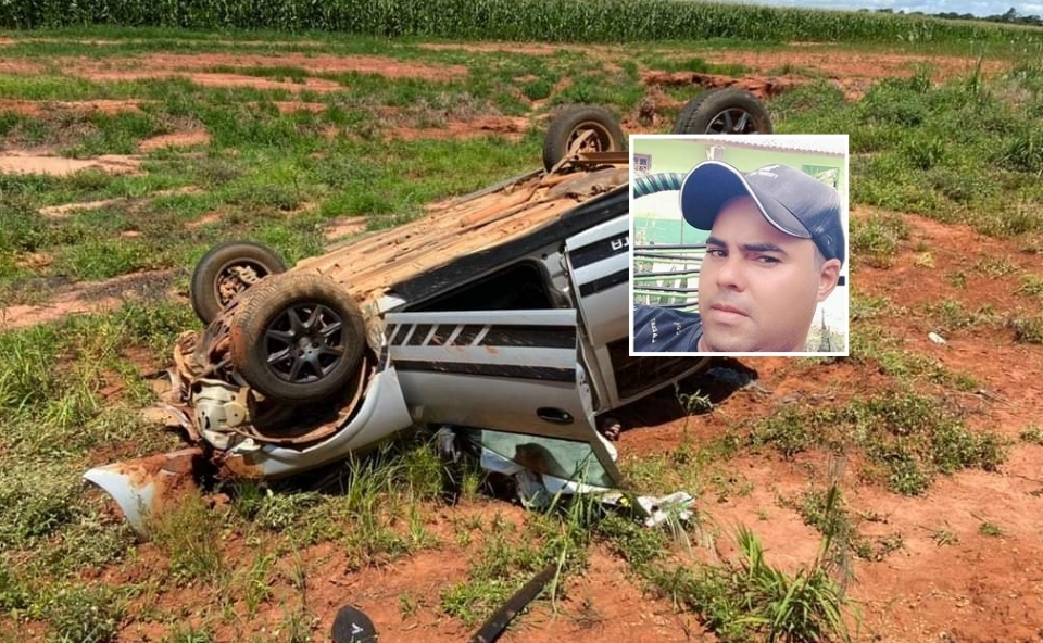 Motorista morre aps capotar Celta e polcia encontra garrafas de cachaa no carro