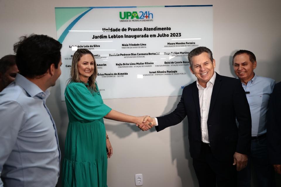 'Me sinto prefeito da Sade de Cuiab', diz governador Mauro Mendes em discurso de inaugurao da UPA Leblon