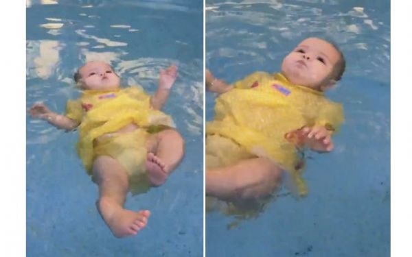 Mulher que perdeu filho afogado faz beb se jogar na piscina: 