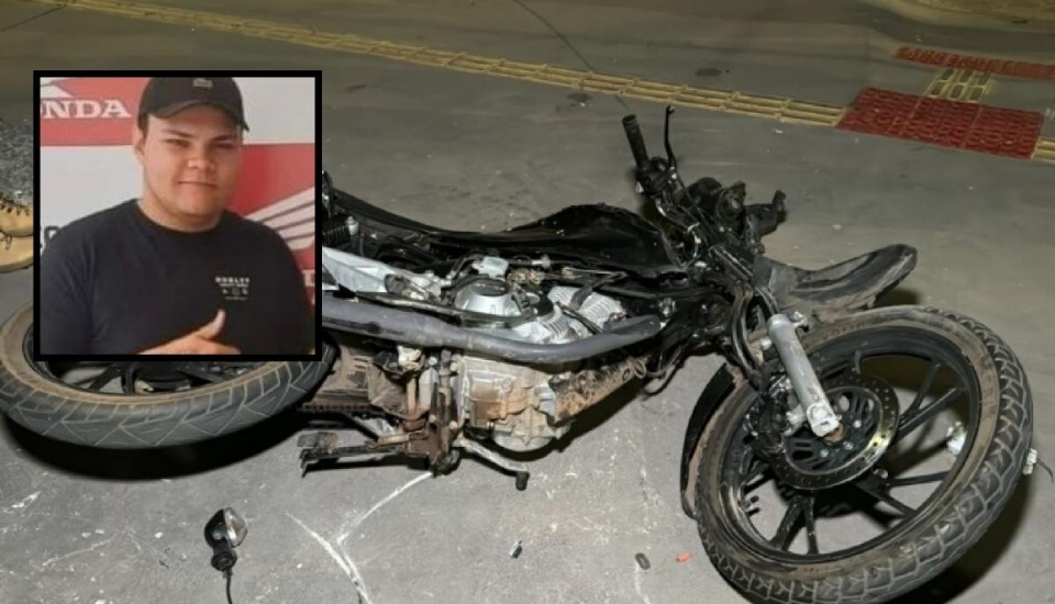 Jovem de 19 anos morre em batida entre motocicleta e carro